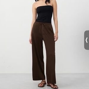 Banana Republic Wide Leg Pants in Dark Oak